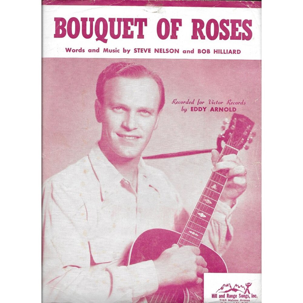 Vintage Sheet Music Bouquet Of Roses By Nelson & Hilliard 1948 Classic Country